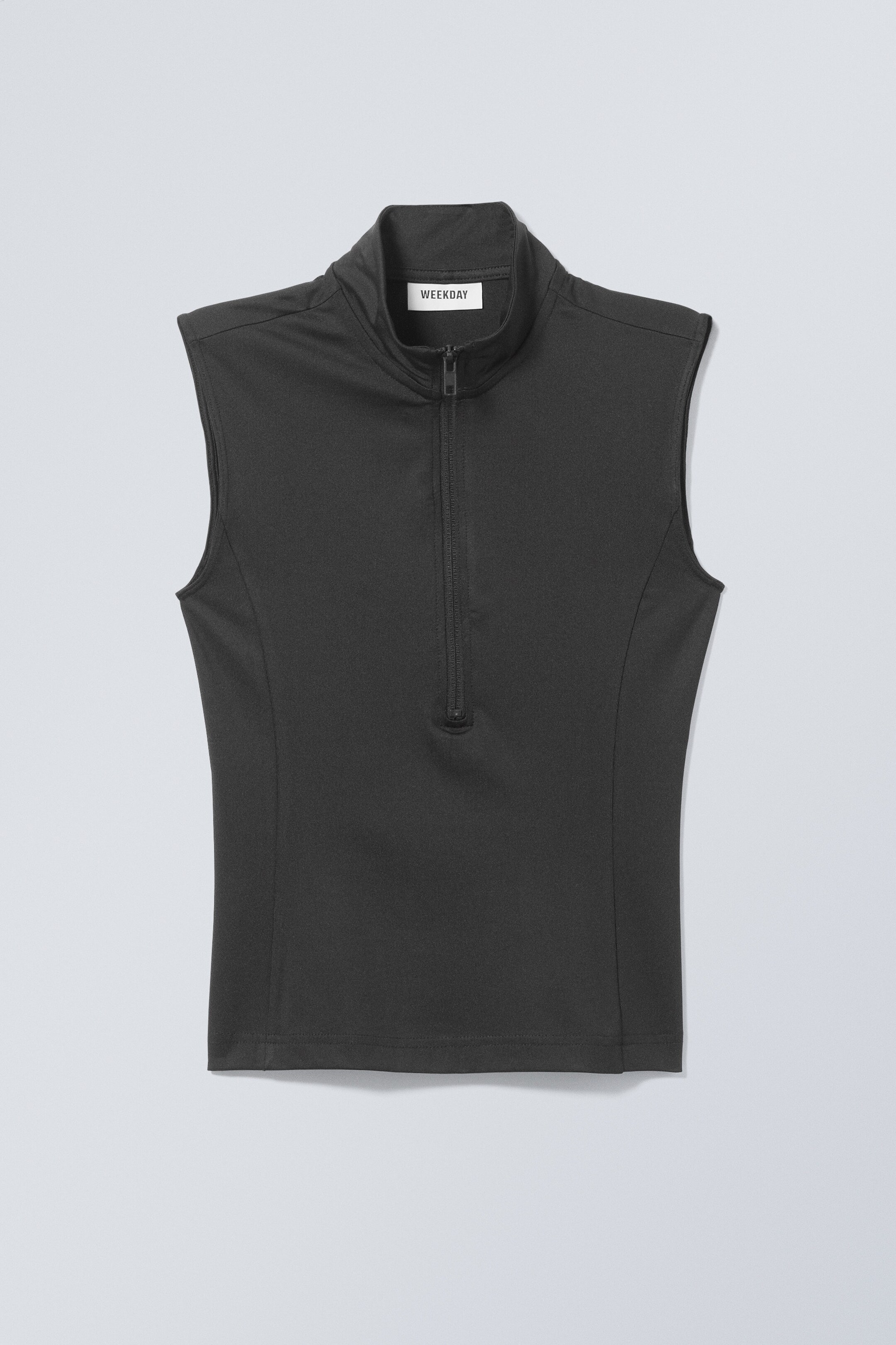 Noir - Débardeur demi-zippé Bella - 0