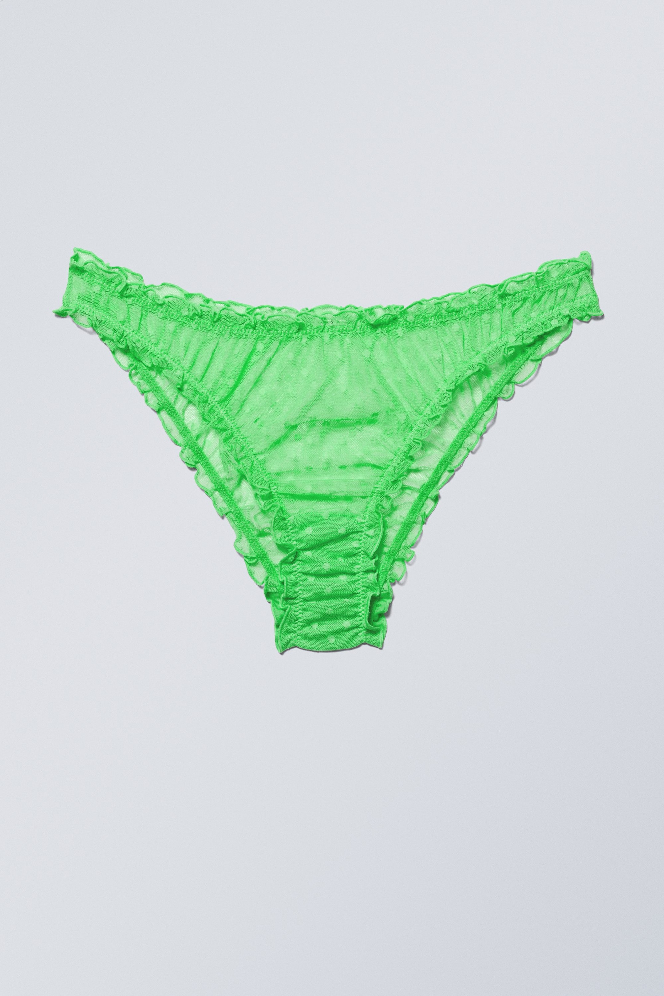 Spring green - Ruffle Brazilian Brief - 0