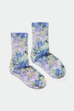 Electric flowers - Sport Printed Socks - 0