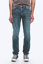 Thunder Blue - Medium Blue - Sunday Mid Rise Slim Tapered Leg Jeans - 2