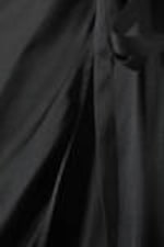 Dark Grey - Satin Wrap Mini Skirt - 5