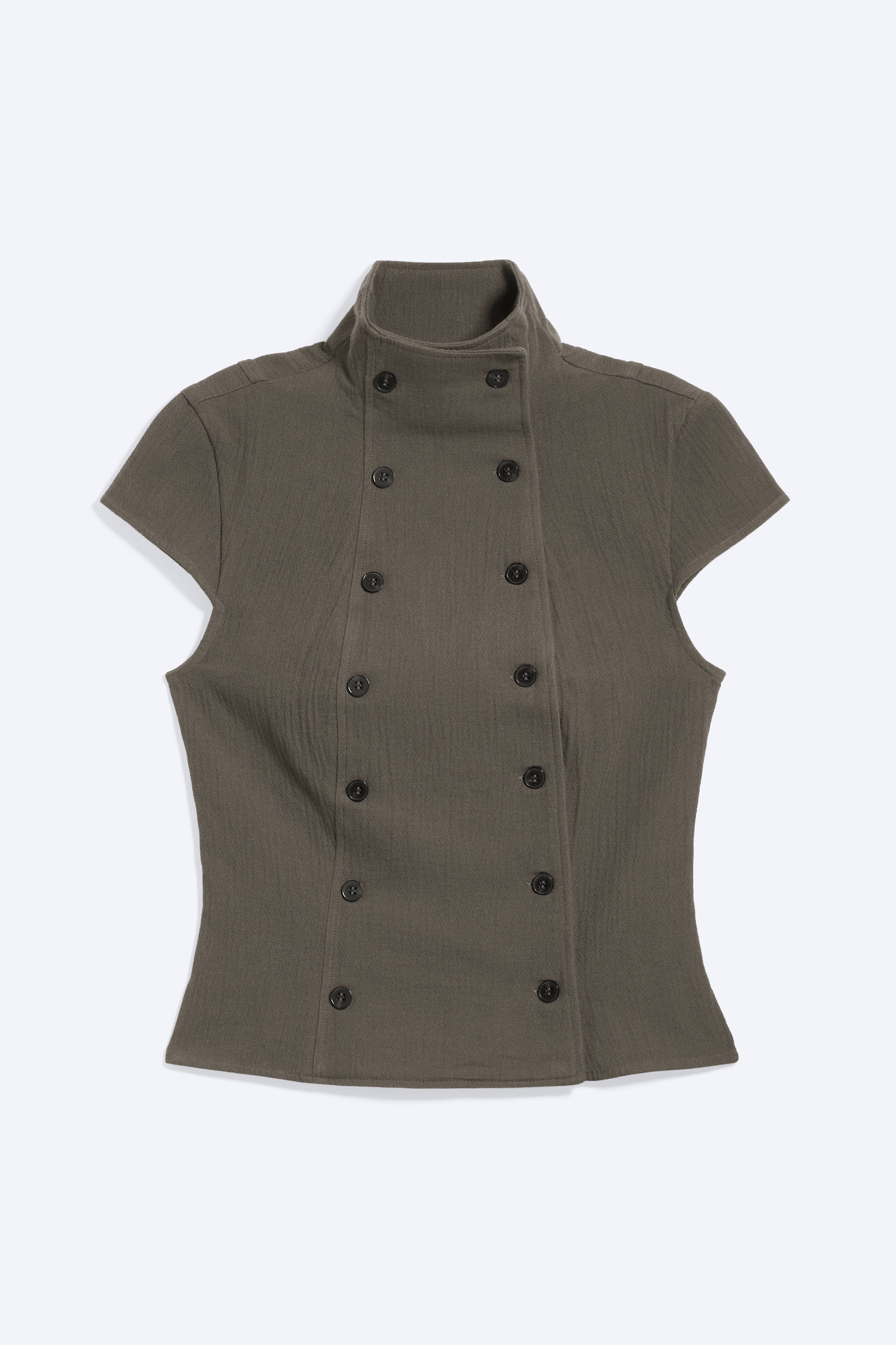 Dvojřadý bavlněný top