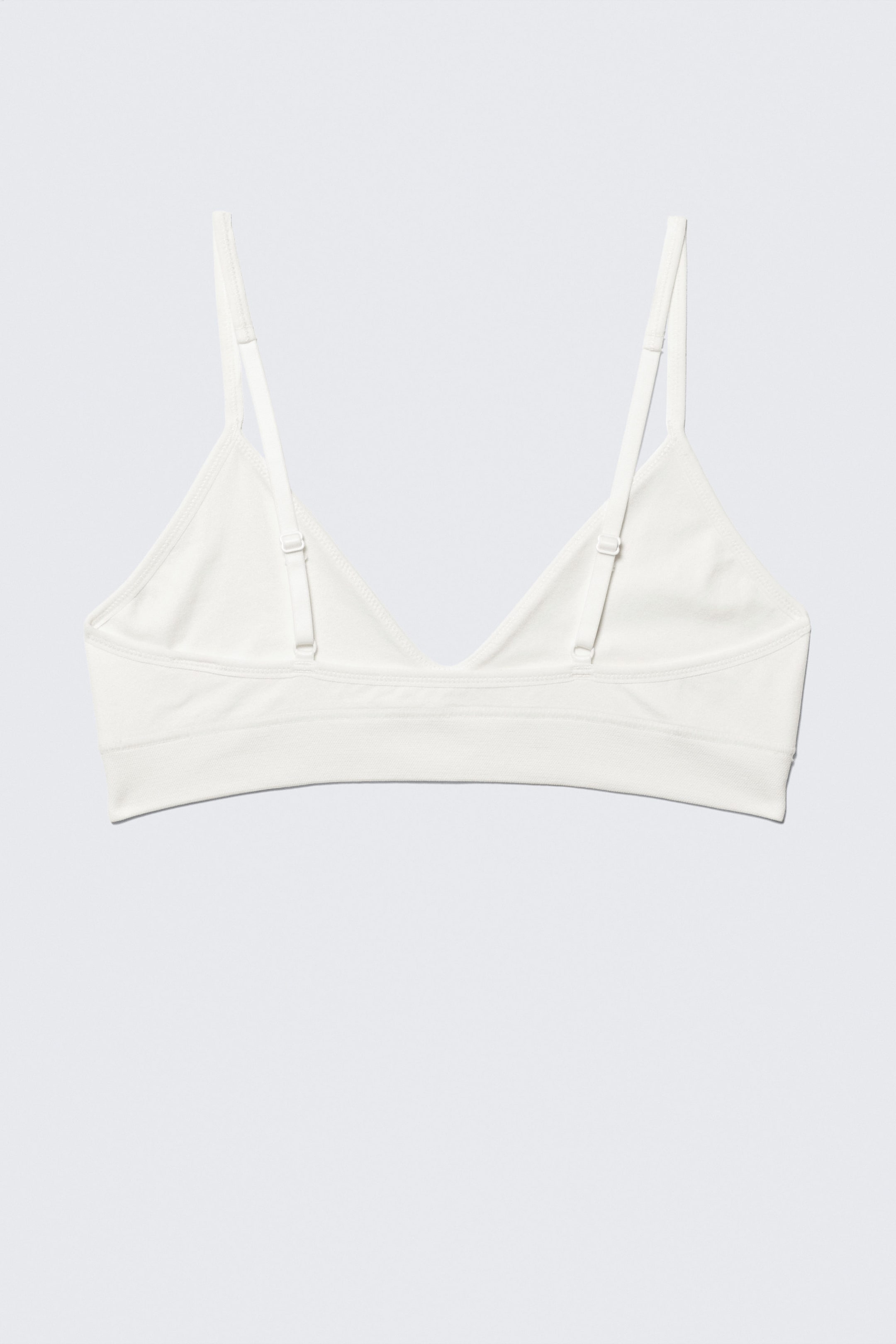 White - Soft Seamless Triangle Bra - 2