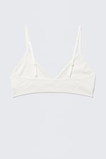 White - Soft Seamless Triangle Bra - 1