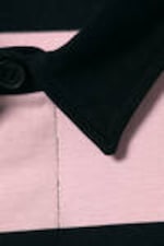 Light Pink & Black Stripes - Striped Relaxed Fit Rugby Shirt - 4