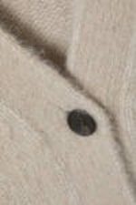 Staubiges Beige - Einreihiger Strick-Cardigan - 1