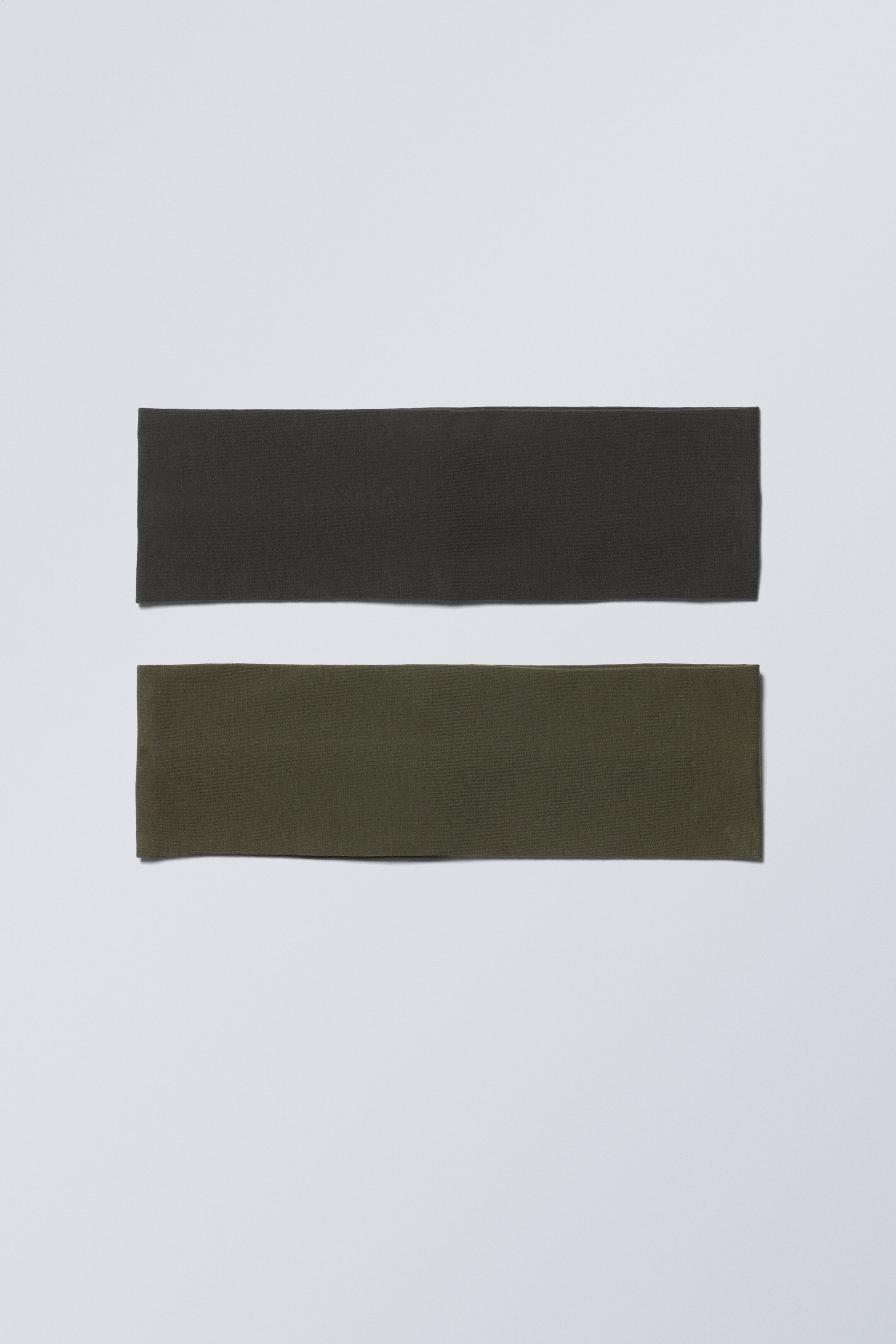 Donkergrijs/donker kakigroen - 2-pack hoofdbanden - 0