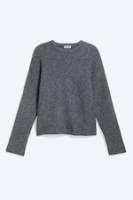Dark Blue - Chunky knit relaxed sweater - 3