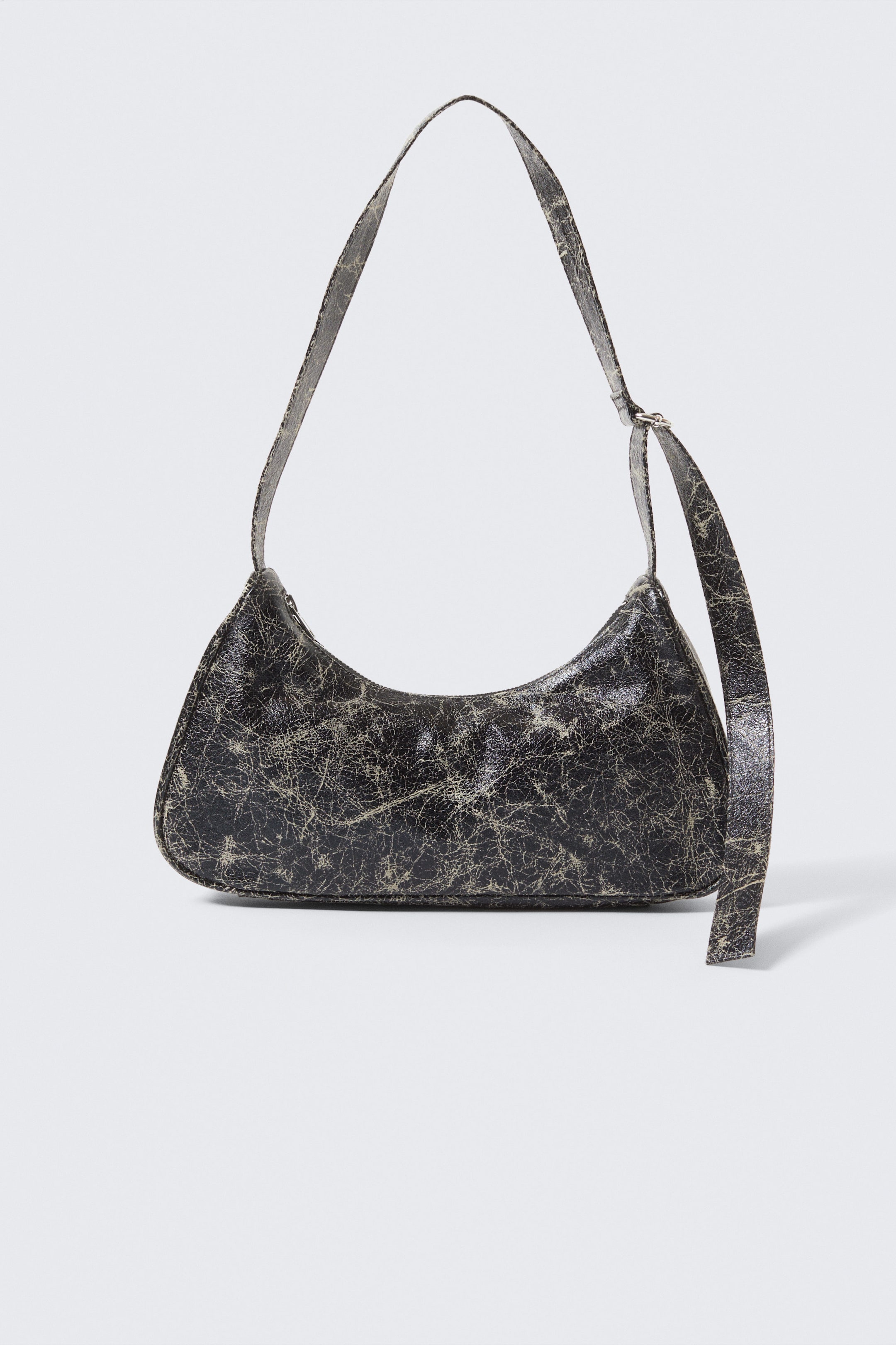 Schwarz - Kleine Handtasche aus Kunstleder - 1