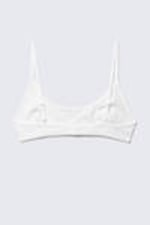 Wit - Pointelle bralette met lage ronde hals - 5