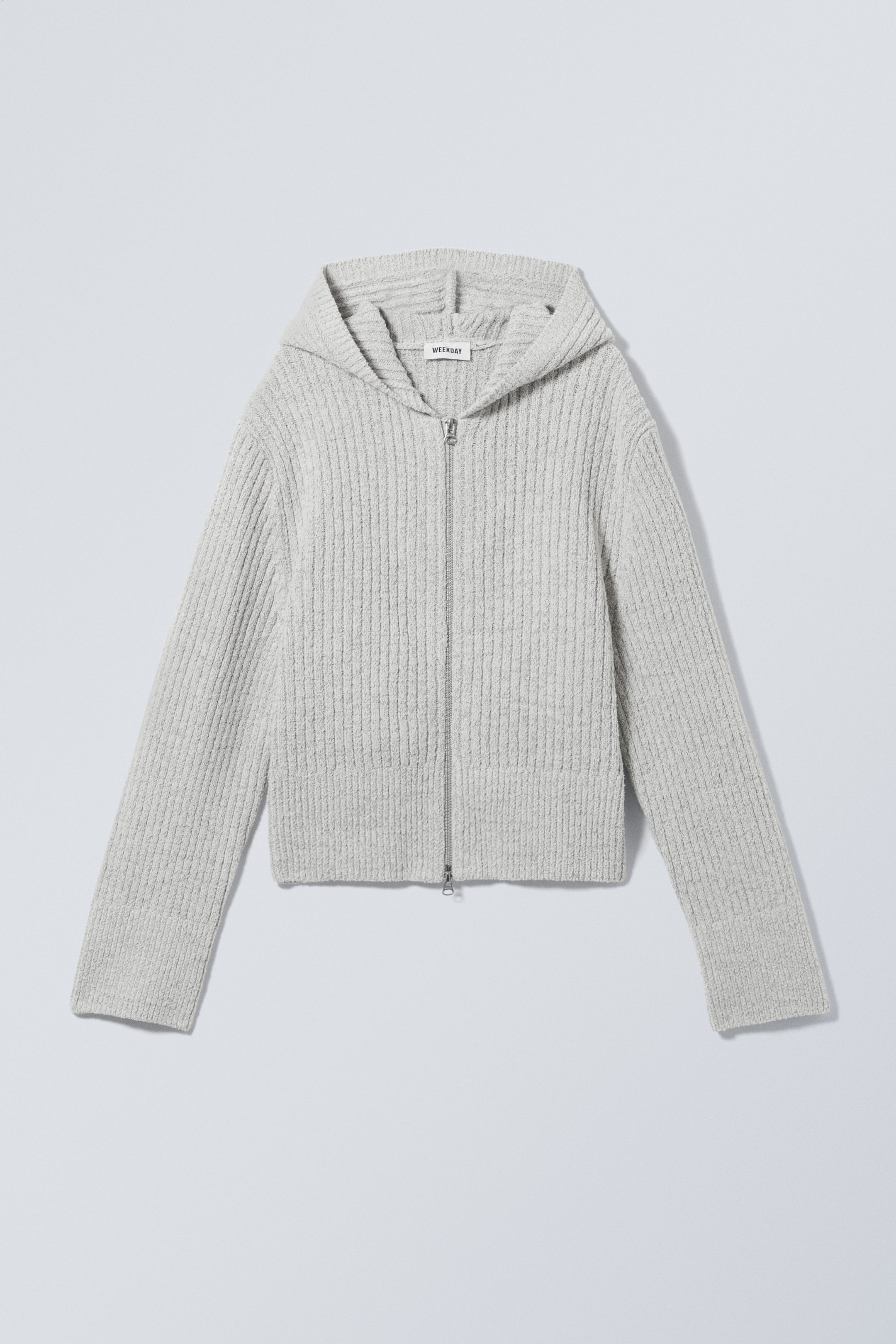 Off-white - Ofelia Rib Knit Zip Hoodie - 0