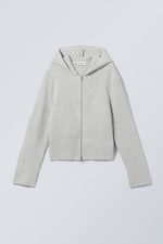 Off-white - Ofelia Rib Knit Zip Hoodie - 0
