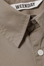 Taupe cendré - Chemise en viscose de coton oversize - 1