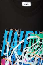 Halfway scribbly - Oversized Graphic Printed T-shirt - 0