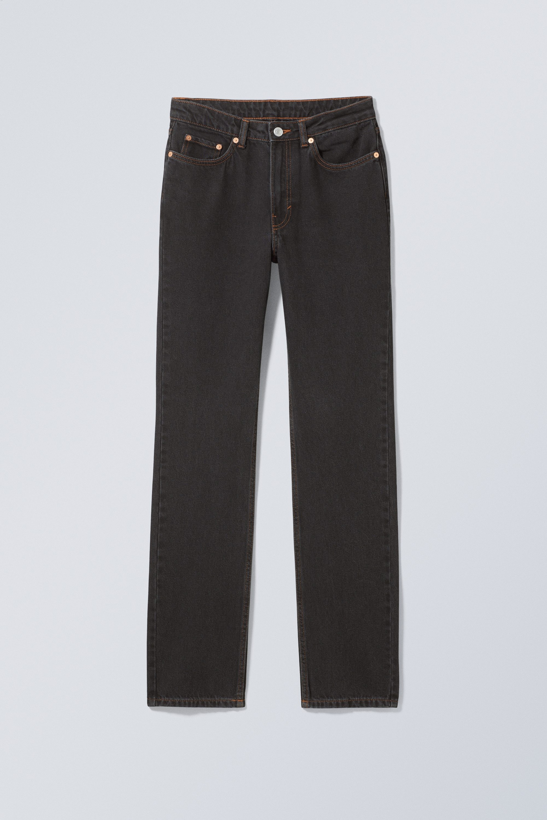 Ink Black - Schwarz - Schmale Jeans City mit hohem Bund - 0