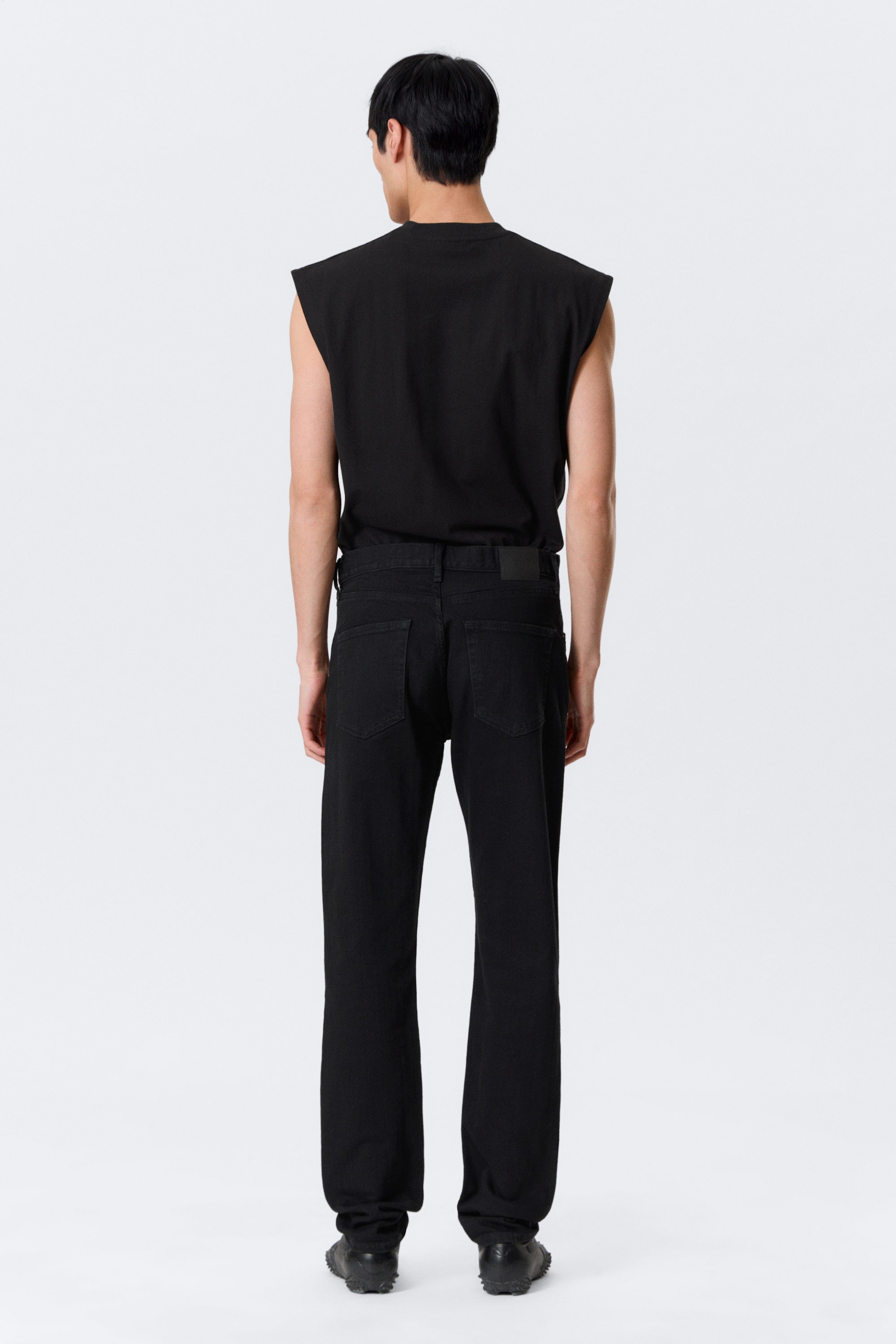 Black Rinse - Black - Orion Mid Rise Slim Fit Straight Leg Jeans - 5