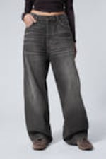 Ash Black - Black - Astro Loose Baggy Leg Jeans - 5