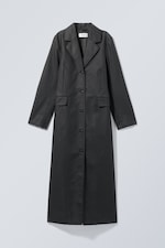 Coated Black - Cassius Coated Coat - 0