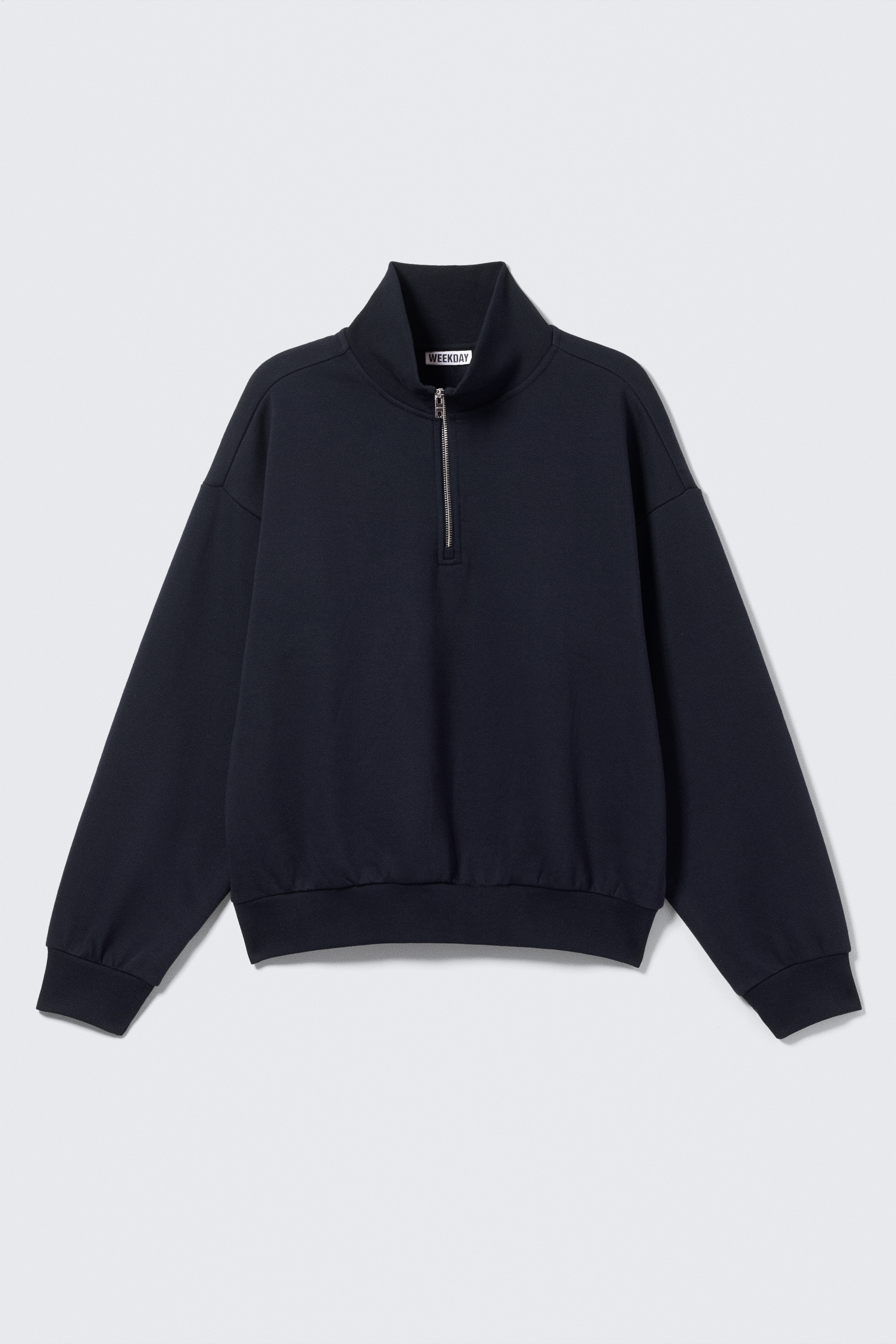 Näytä suurempi kuva: Väljä puolivetoketjullinen collegepaita - Tummansininen - MIEHET | H&M FI 3