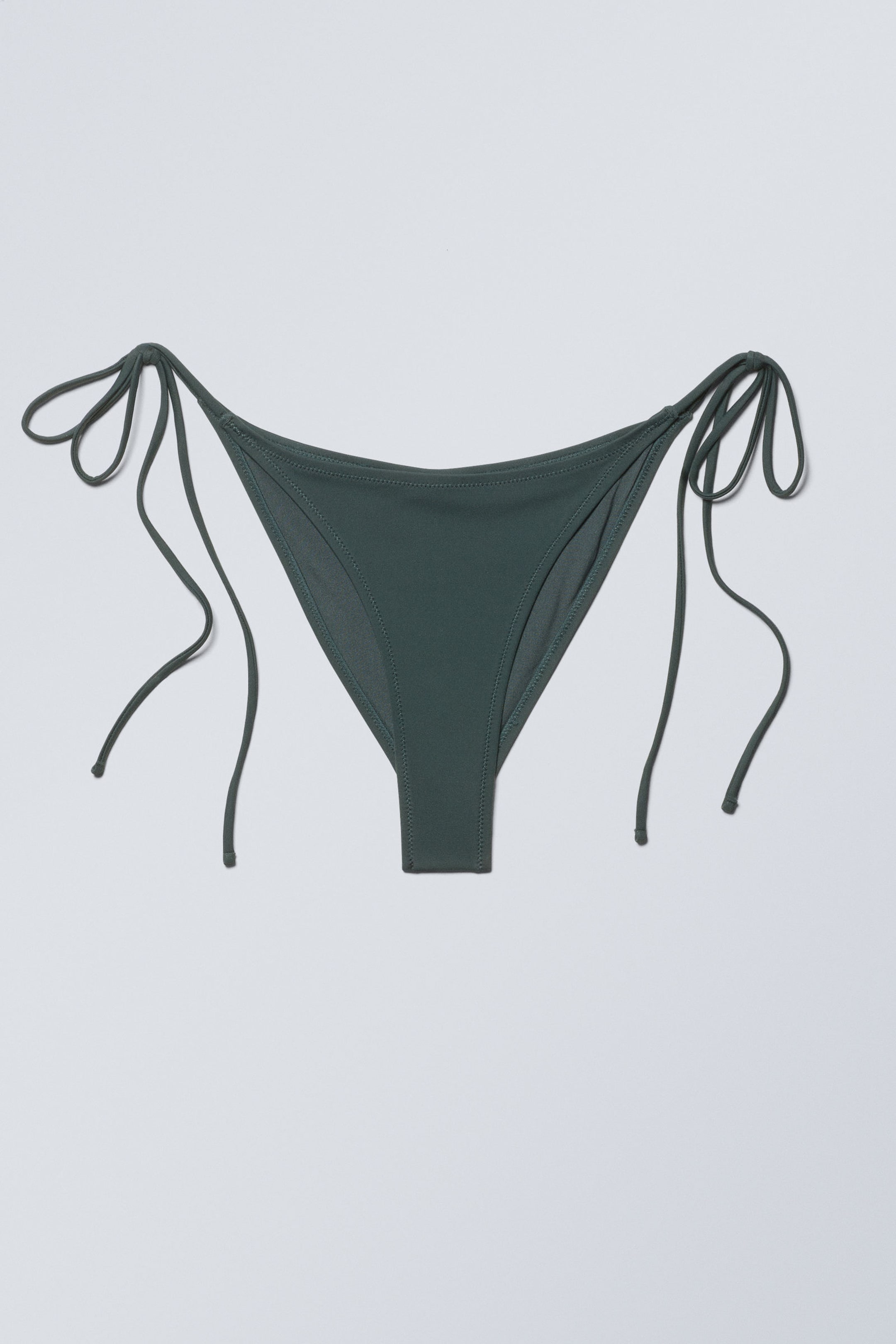 Dark Green - Strappy Bikini Bottoms