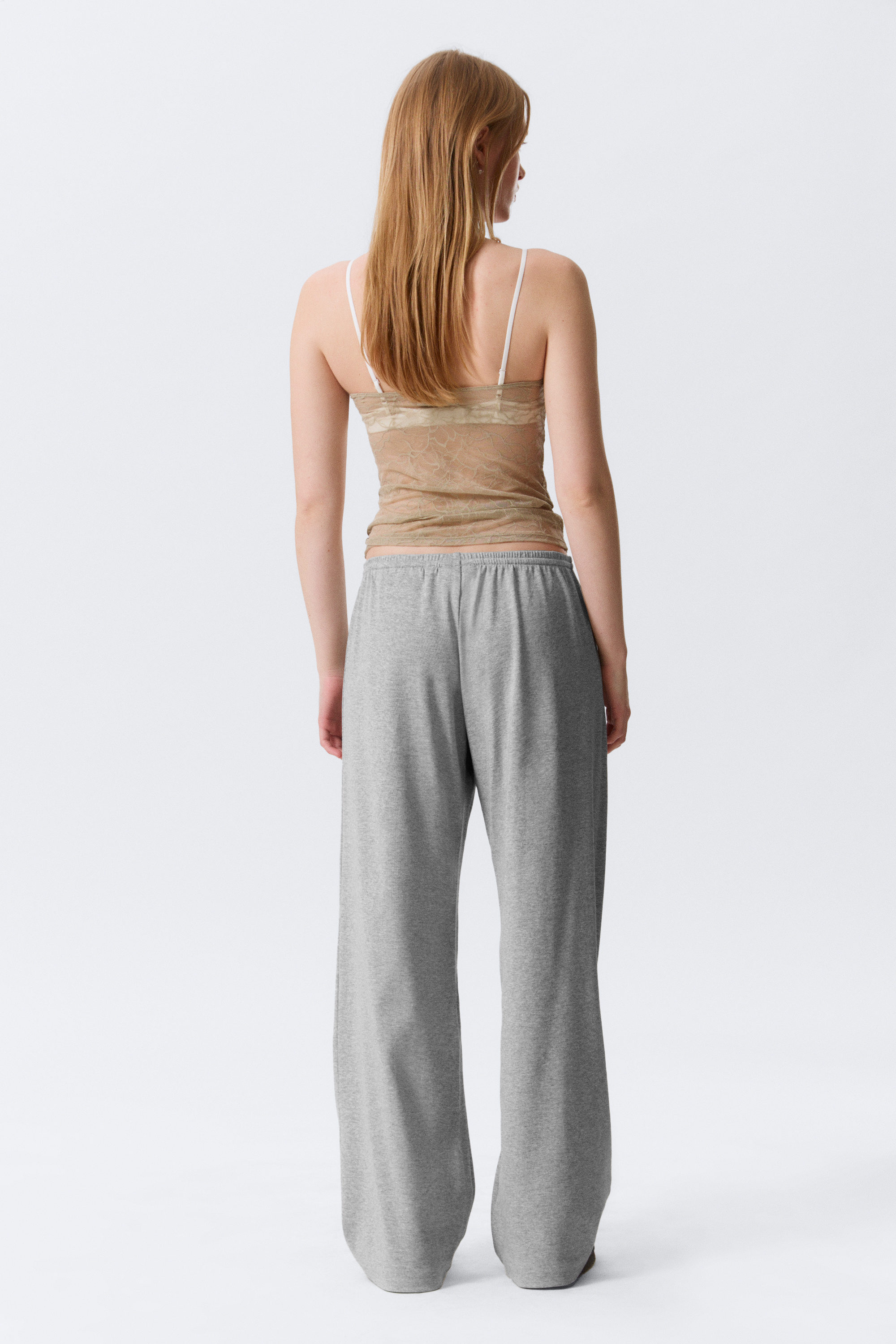 Grey Melange - Mid Rise Relaxed Pyjama Trousers - 3