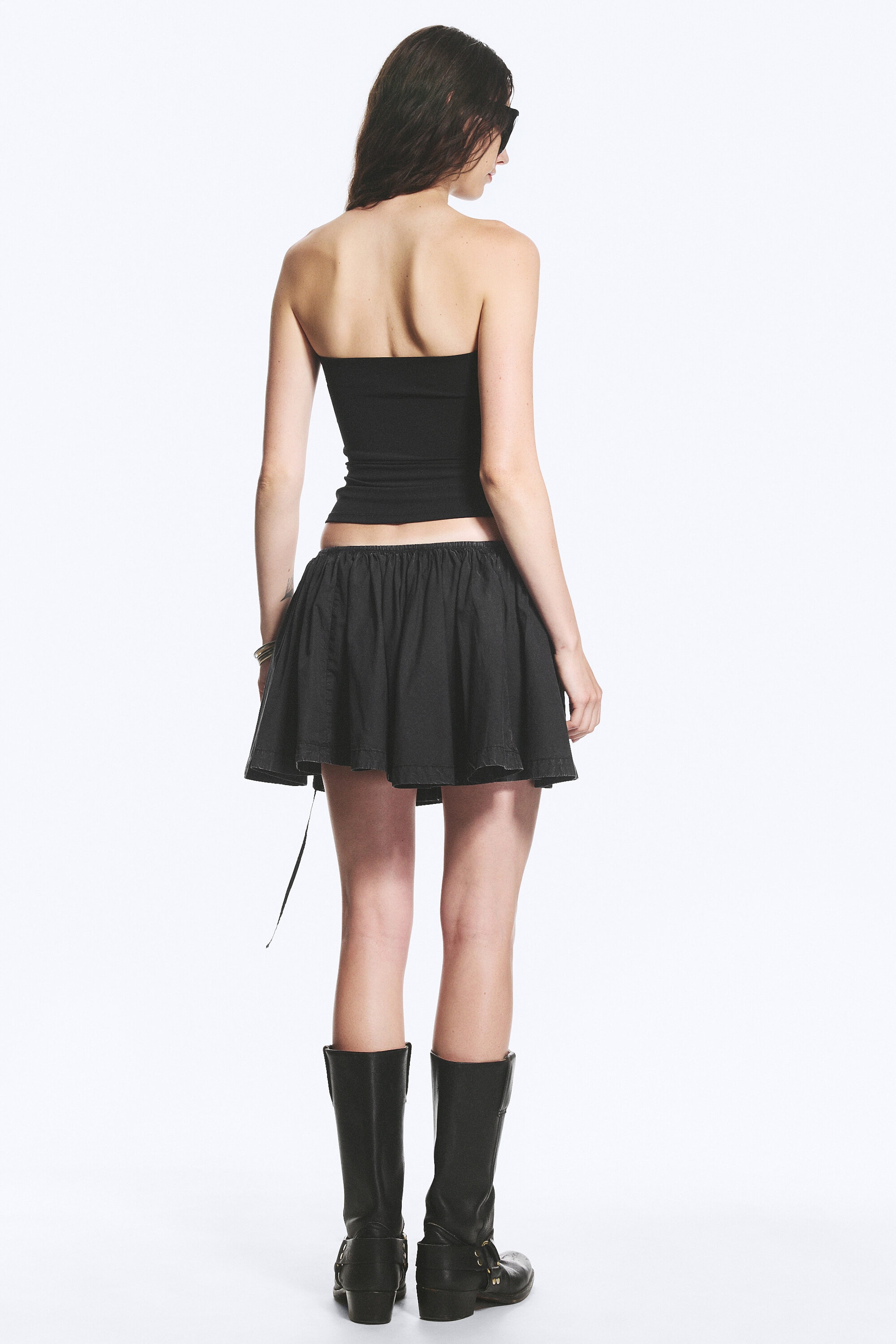 Black - Fitted Bandeau Top - 2