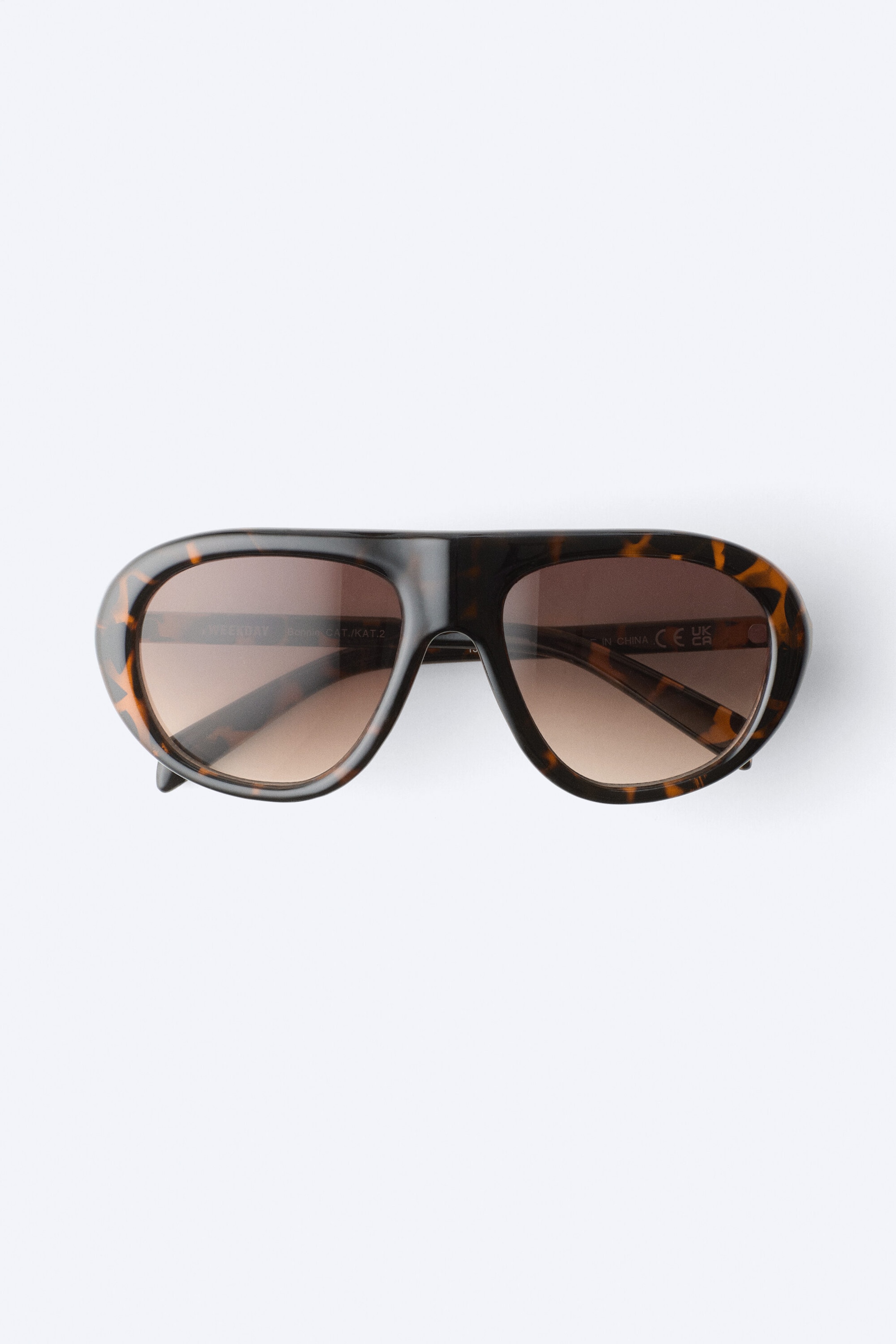 Montures noires + Verres bruns - Lunettes de soleil aviateur - 1