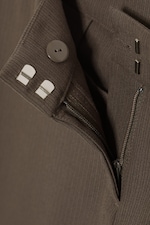Brown Stripe - Low Flared Suit Trousers - 5
