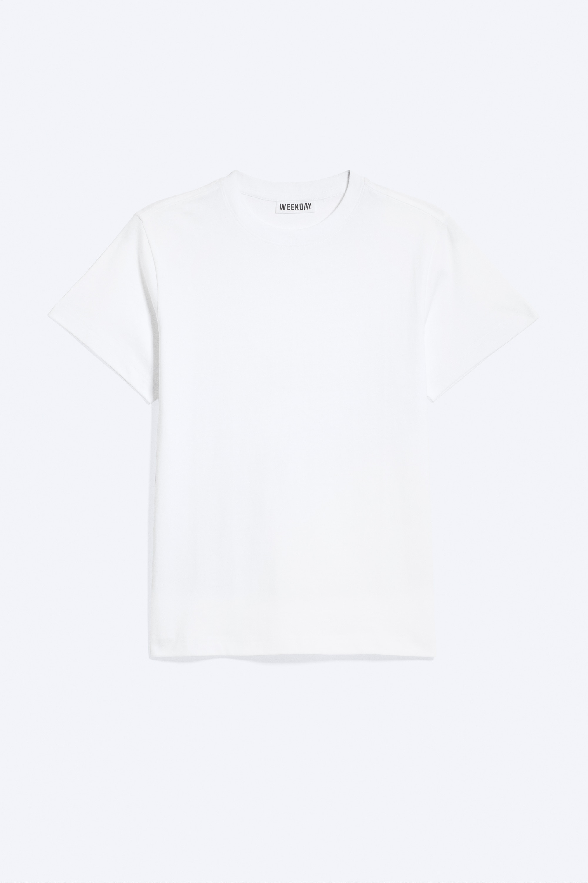 Shrunken T-Shirt aus Baumwolle - Weiß/Used Black/Dunkelgrau