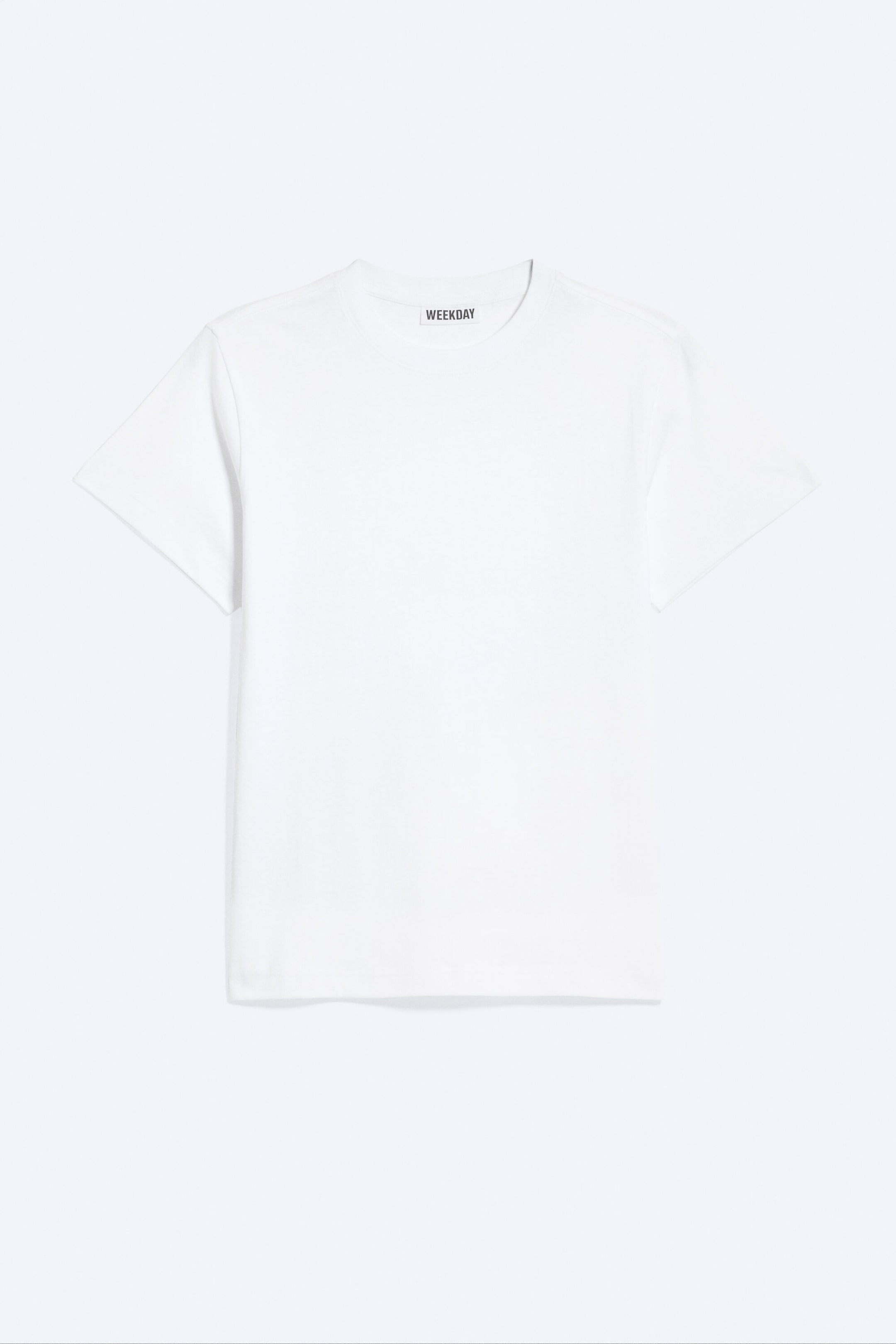 Weiß - Shrunken T-Shirt aus Baumwolle - 3