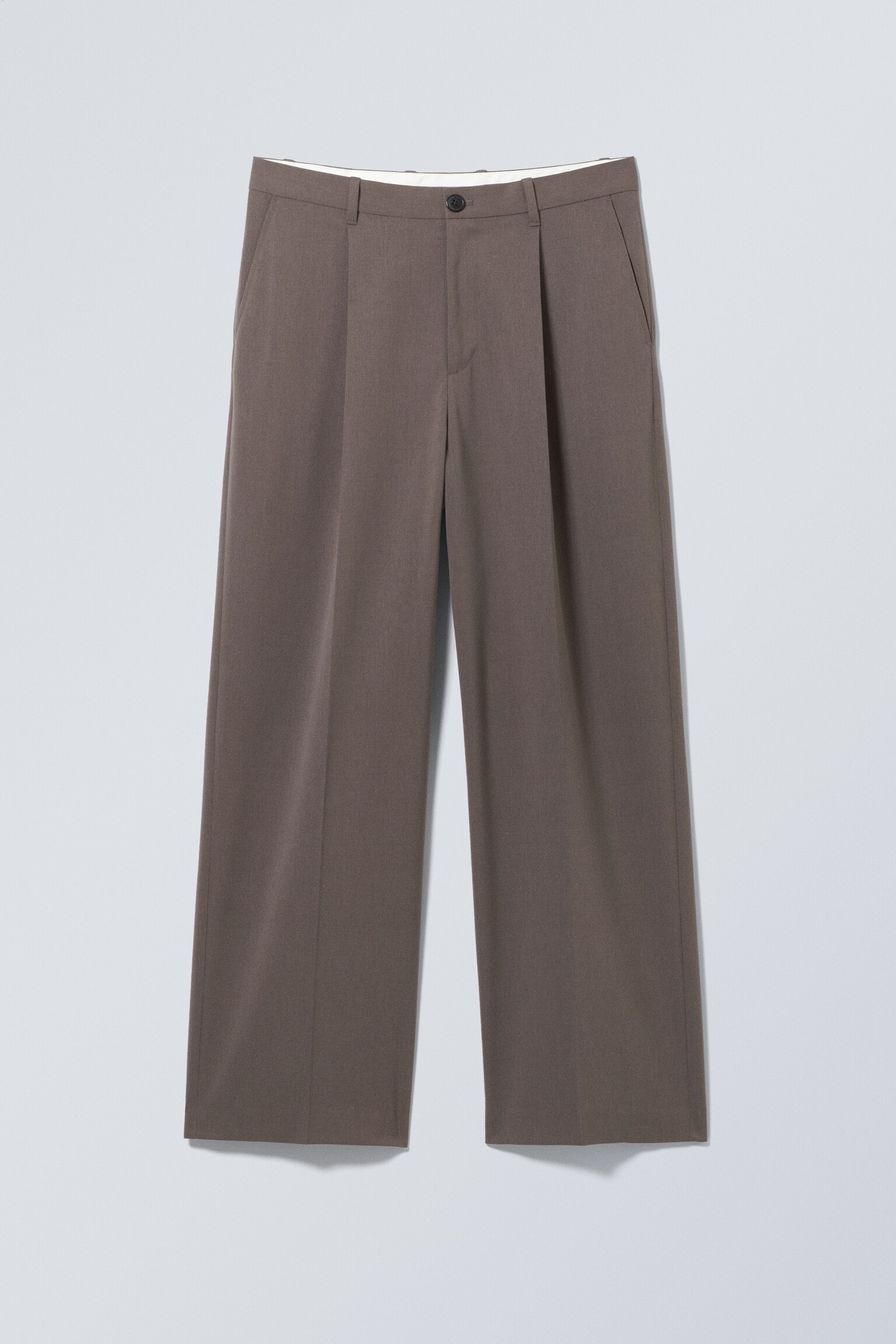 Uno Loose Suit Trousers - Dark Mole/Tmavě šedá/Tmavě hnědá/Black/Pruhovaná šedá/Beige Melange/Beige