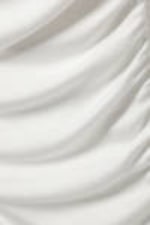 White - Folded Off Shoulder Long Sleeve Top - 1