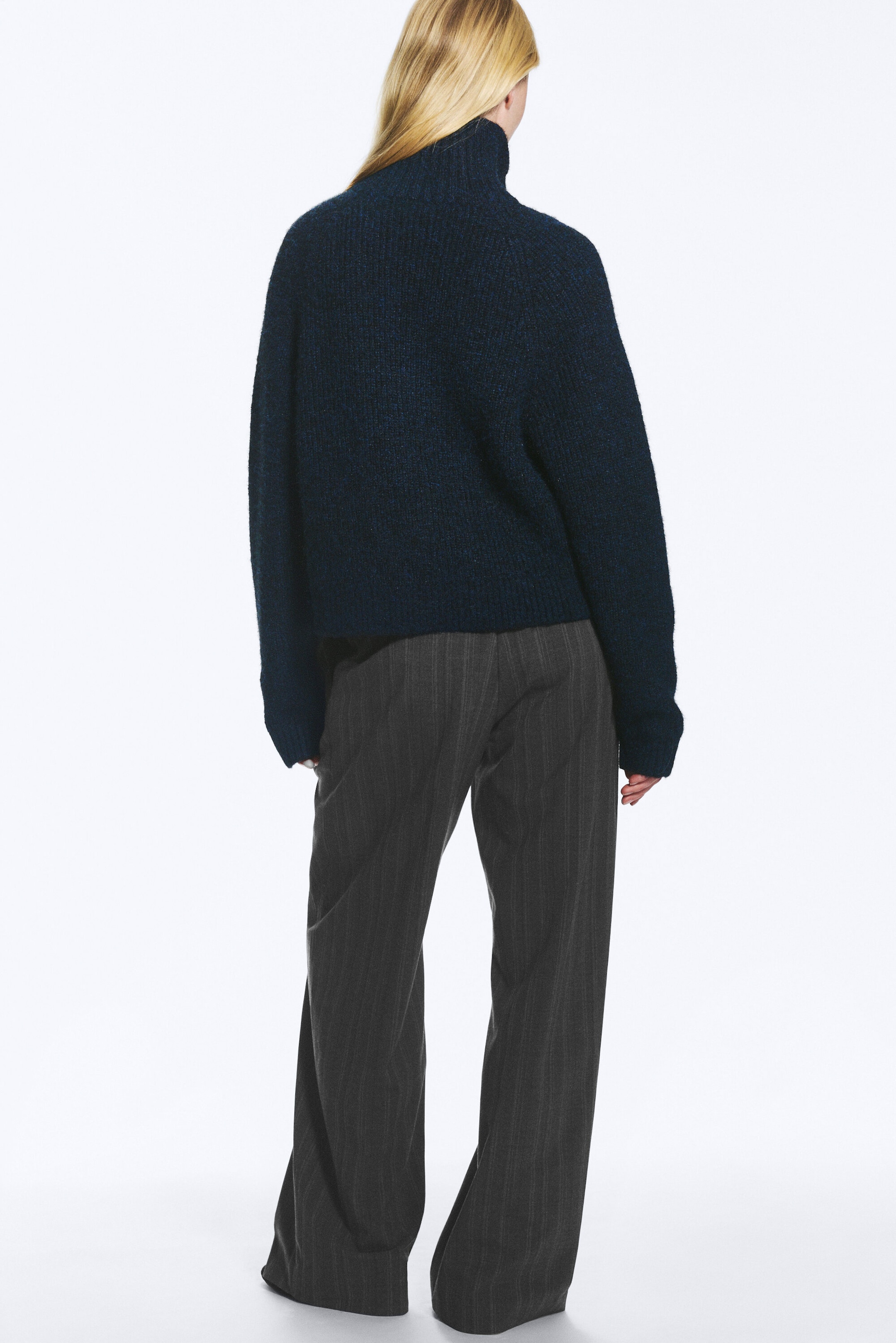 Mørkeblå - Knappet cardigan - 6