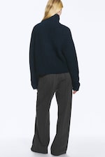 Mørkeblå - Knappet cardigan - 6