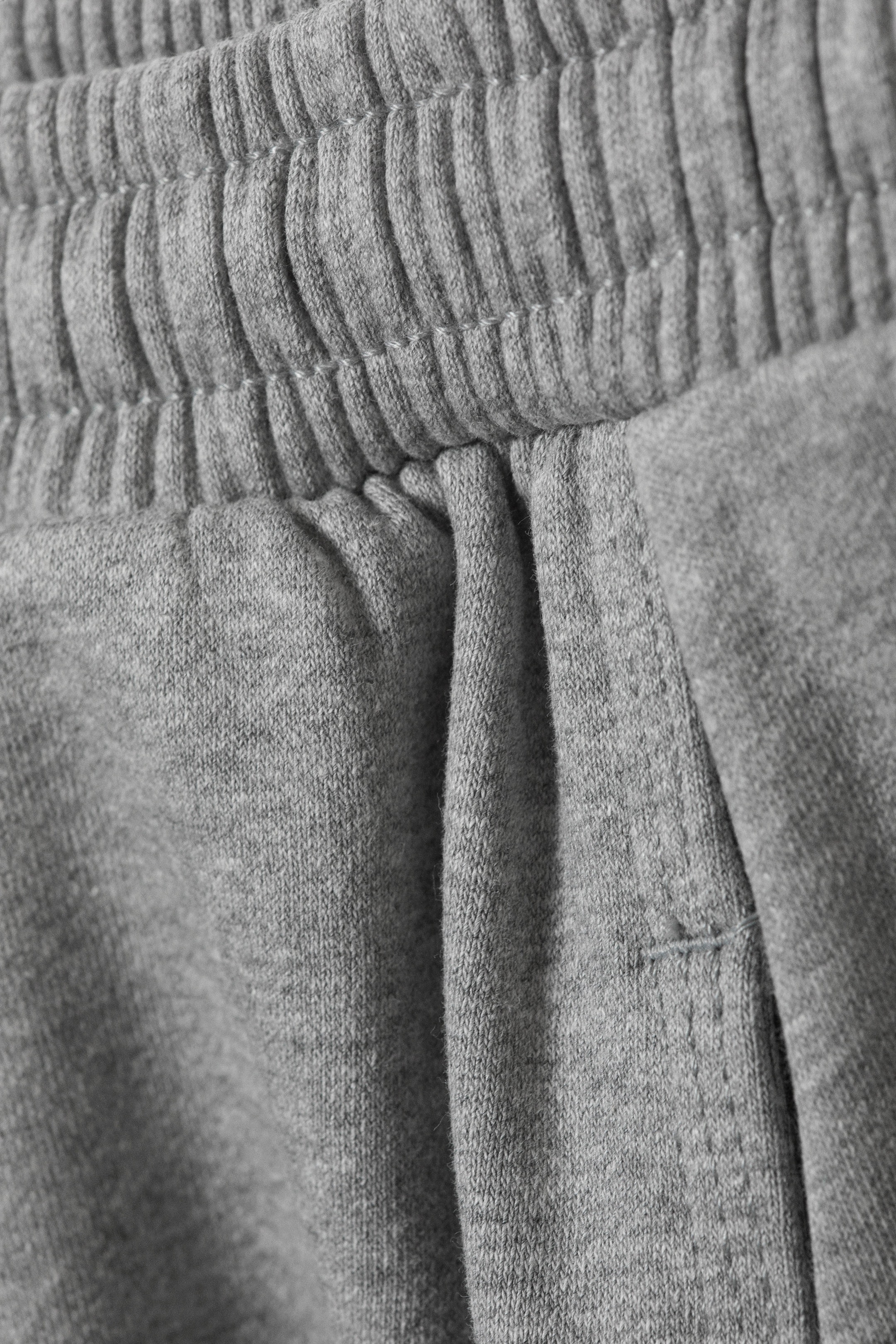 Grau meliert - Locker geschnittene Sweatpants aus Baumwollfleece - 4