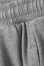 Grau meliert - Locker geschnittene Sweatpants aus Baumwollfleece - 4