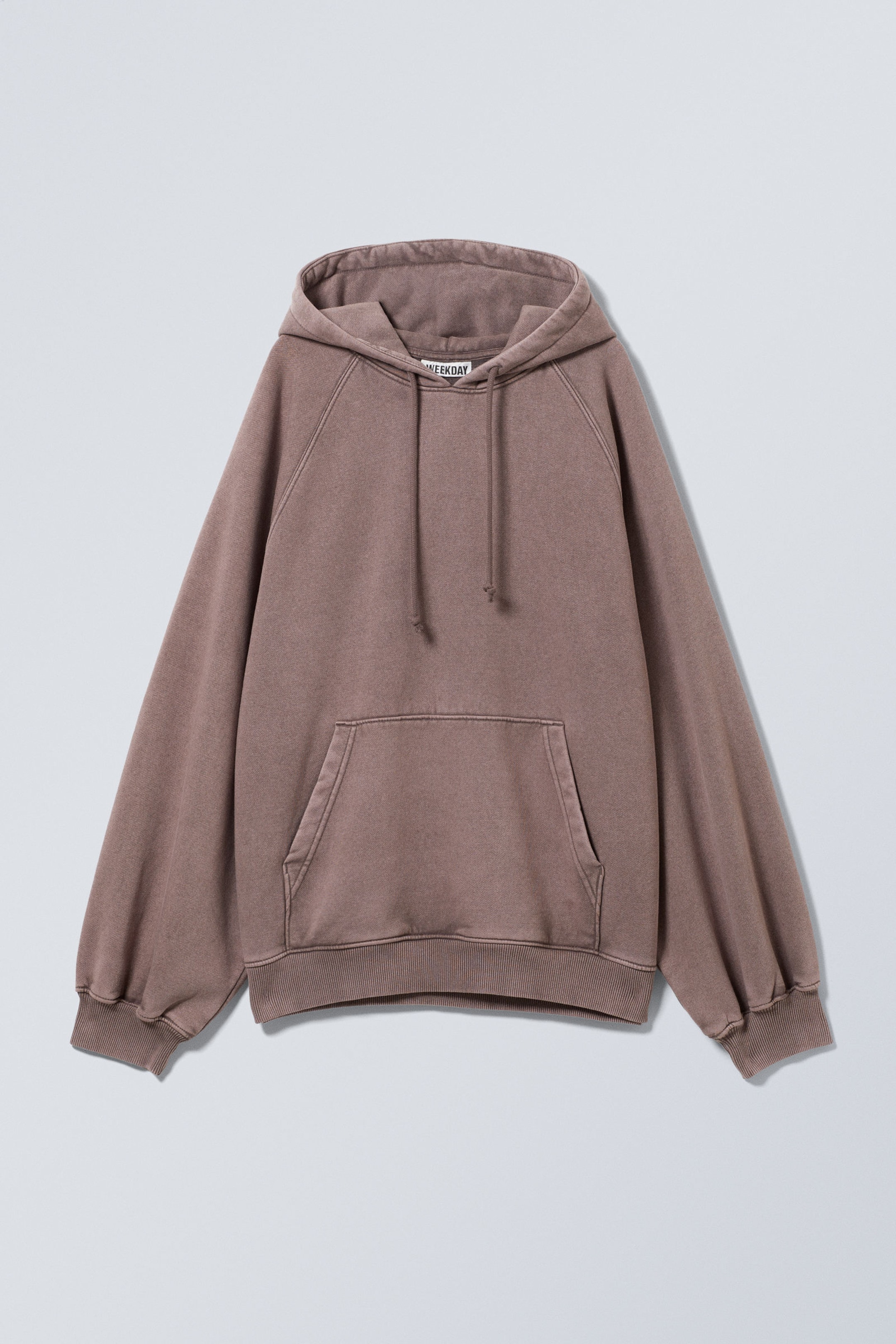 Mörk tvättad mullvad - Tung Ledig Hoodie - 0