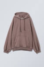 Mörk tvättad mullvad - Tung Ledig Hoodie - 0