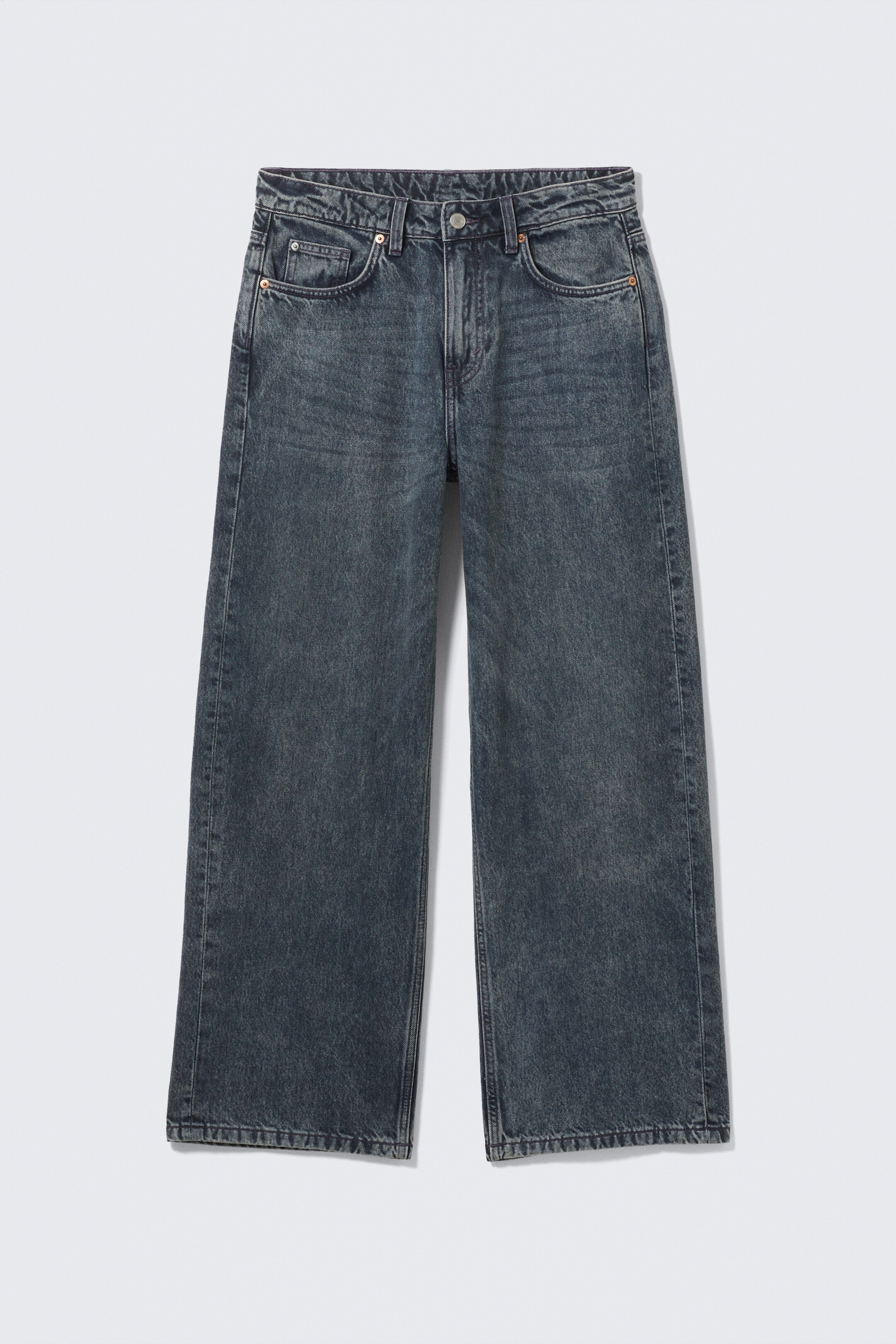 Größeres Bild anzeigen: Missy Low Rise Loose Straight Leg Jeans - Pandora Blau - Dunkelblau - Ladies | H&M AT 6