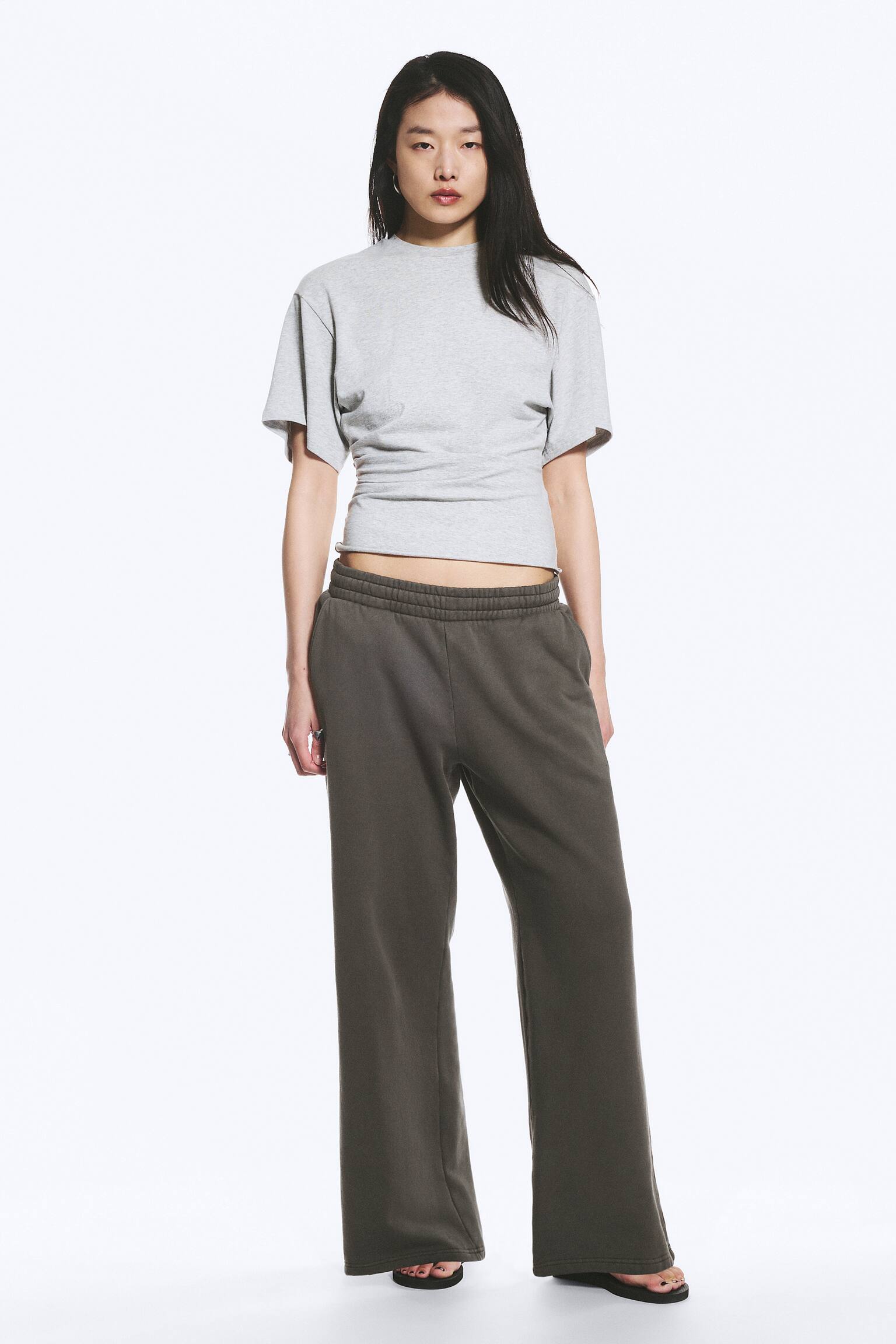 Pantalon de jogging ample d’épaisseur moyenne - Gris foncé délavé/Noir/Bleu foncé/Gris chiné/Gris - 1