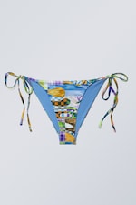 Patchwork - Bedruckte Bikinihose zum Schnüren - 0