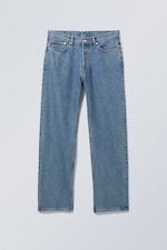 90s Blue - Medium Blue - Space Mid Rise Relaxed Straight Jeans - 0