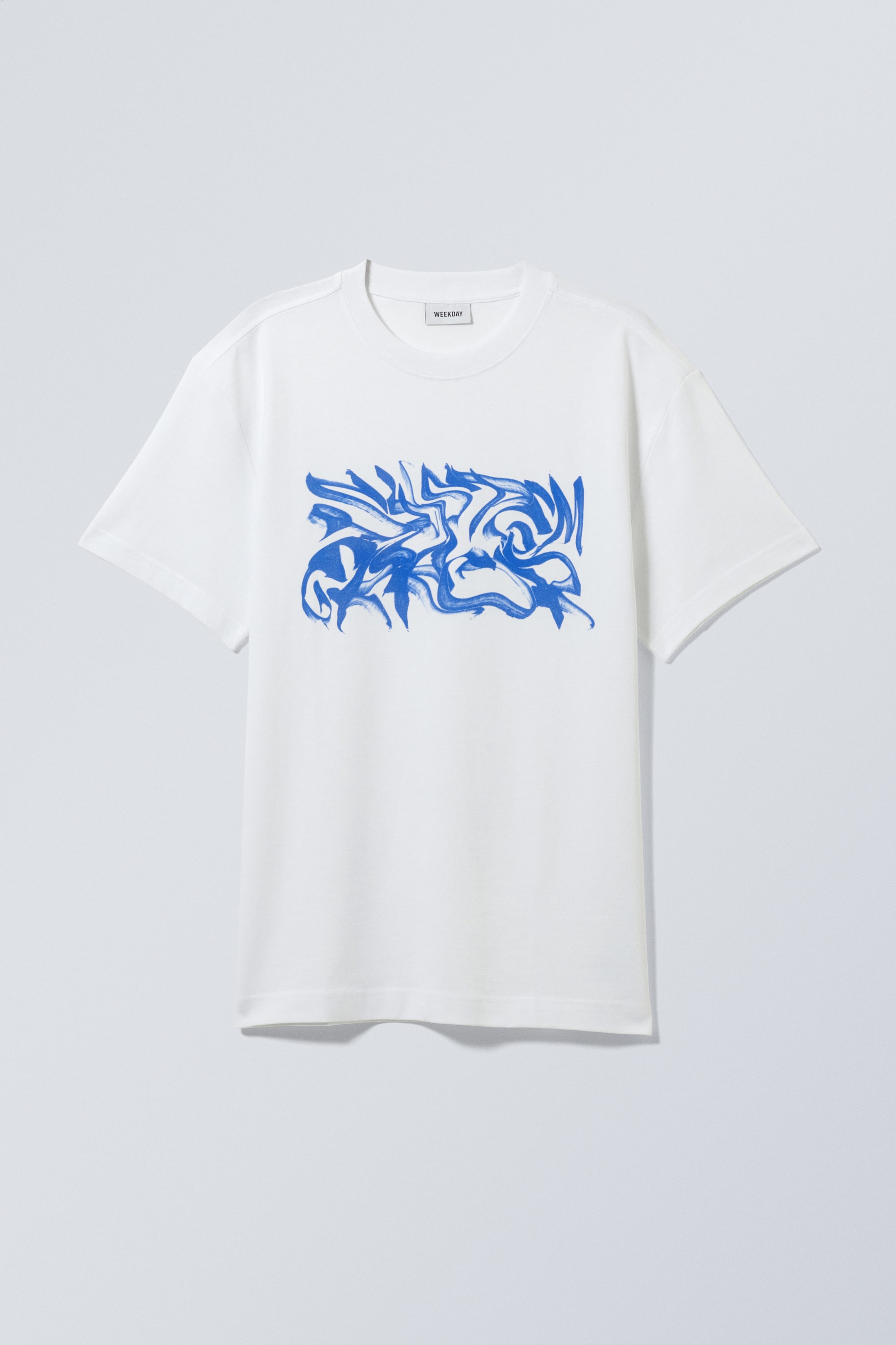 Blaues abstraktes System - Oversized-T-Shirt mit Grafikprint - 0