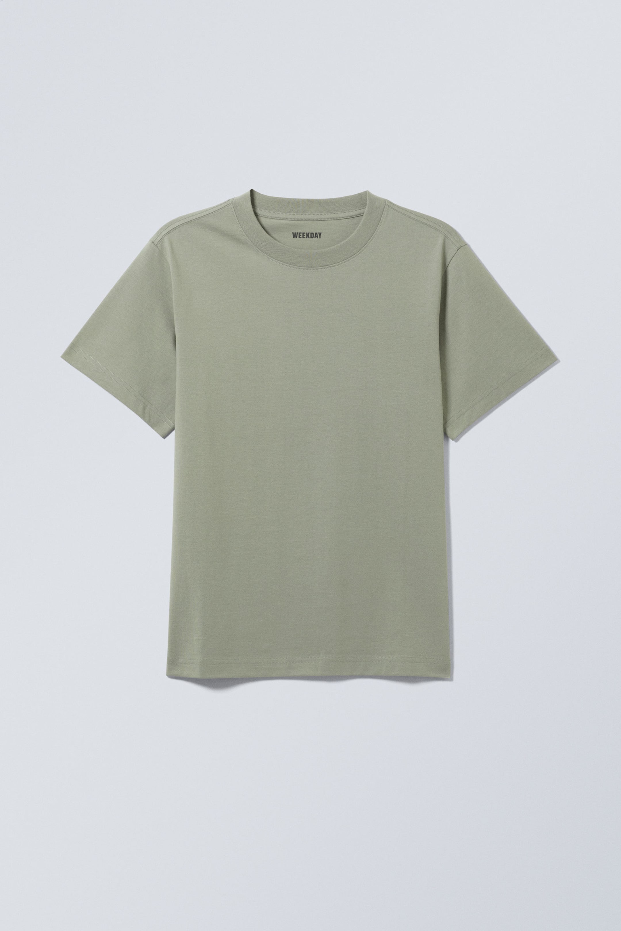 Light Khaki Green - Short Boxy Heavyweight T-shirt - 0