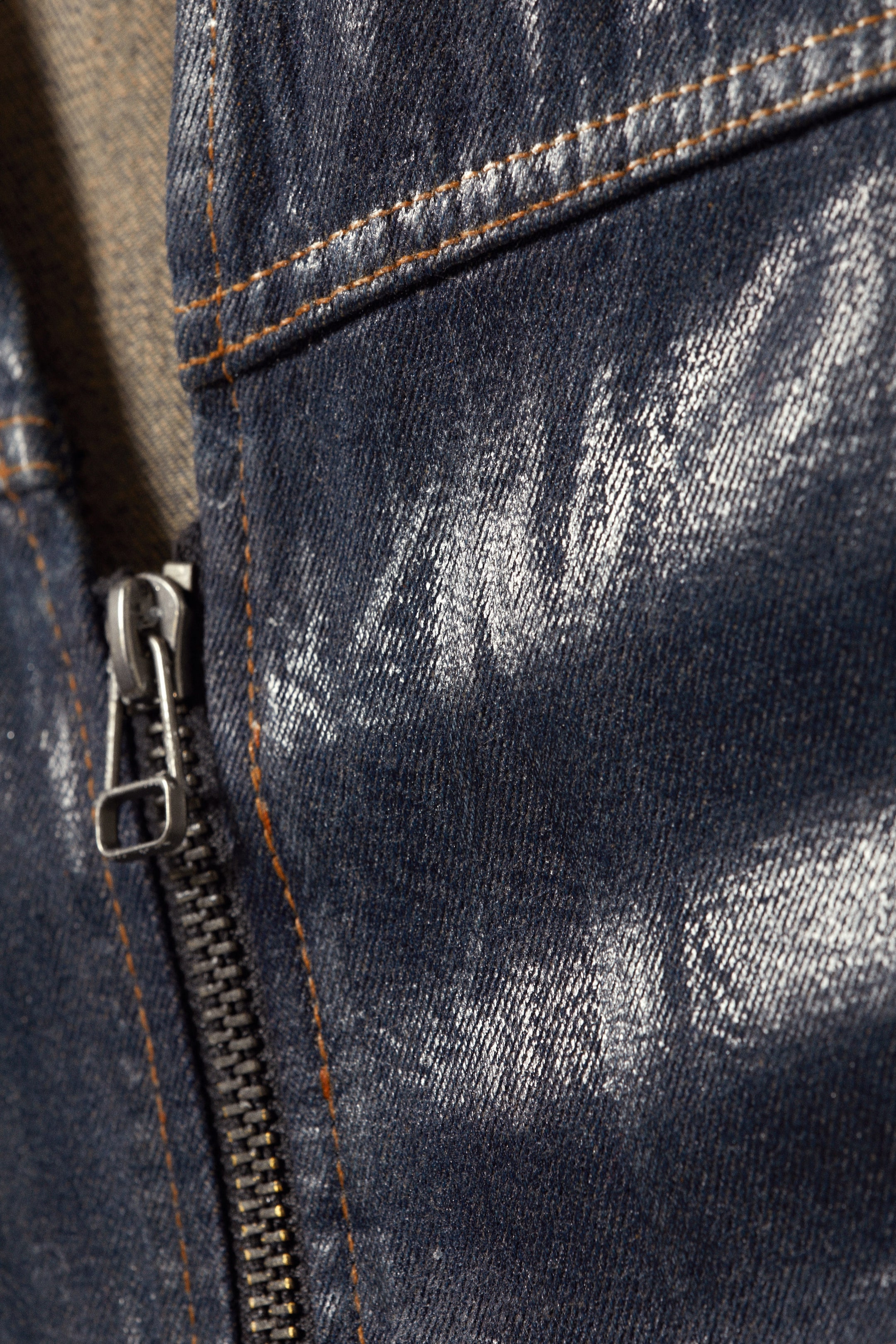 Coated Dusty Blue - Aitos Coated Denim Vest - 1
