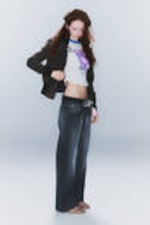 Star – Blau - Anti – Jeans mit niedriger Taille und geradem Bein - 0