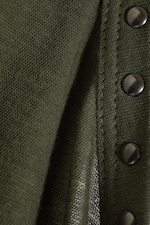 Vert kaki foncé - Top clouté à épaules dénudées et manches longues - 4