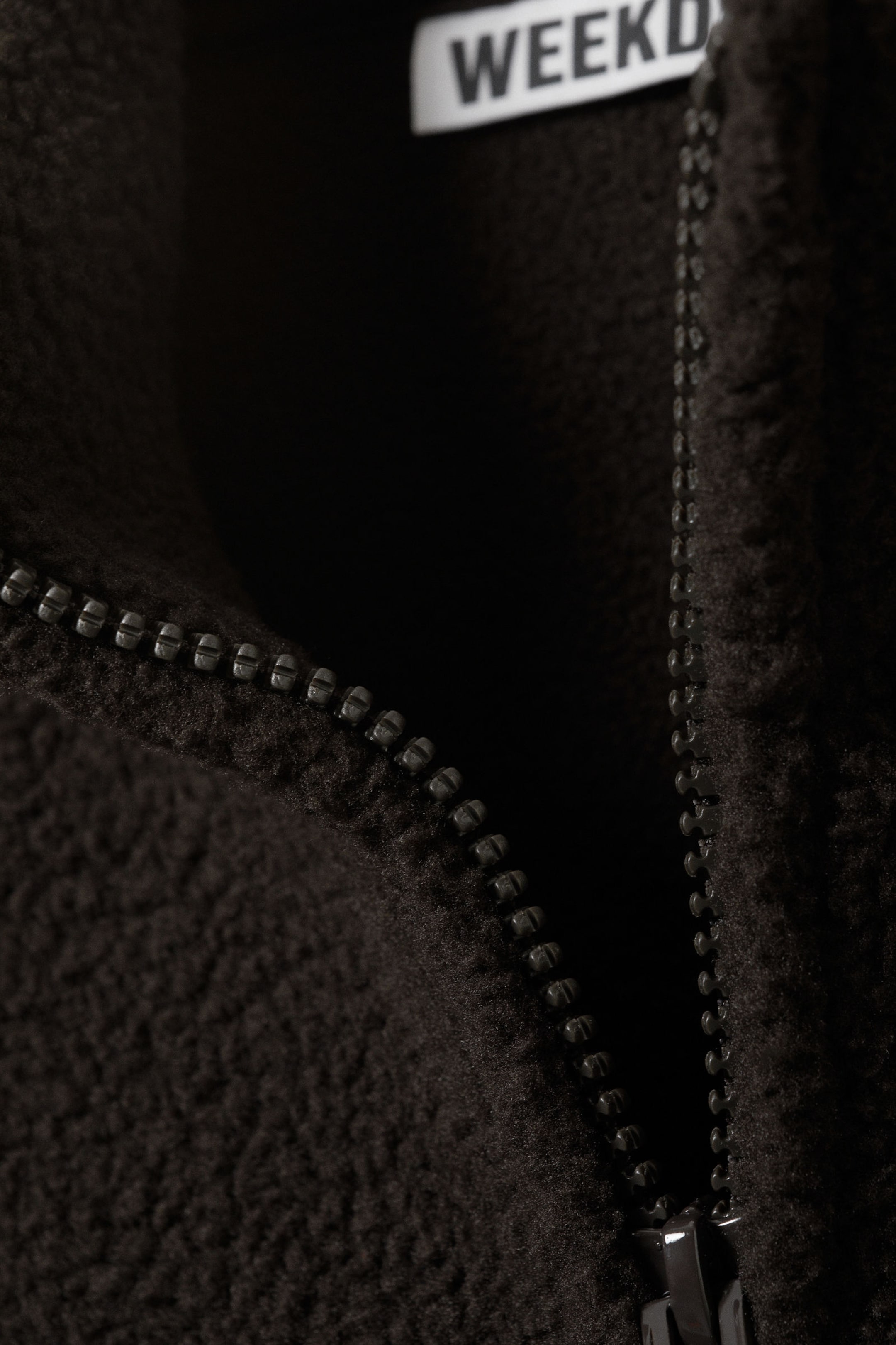 Dunkelbraun - Fleecejacke mit Reißverschluss - 2