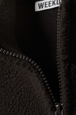 Dunkelbraun - Fleecejacke mit Reißverschluss - 1