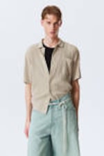 Dusty Mole - Knitted Short-Sleeved Button-Up Shirt - 0